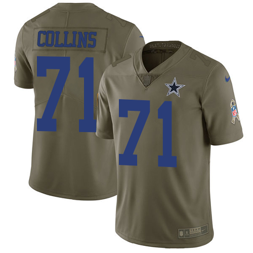 Nike Cowboys #71 La'el Collins Olive Youth Stitched NFL Limited 2017 Salute to Service Jersey Nike Cowboys #71 La'el Collins Olive Youth Stitched NFL Limited 2017 Salute to Service Jersey