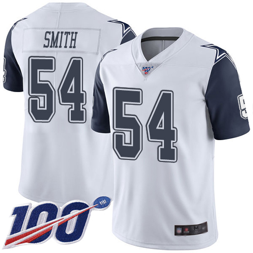 Nike Cowboys #54 Jaylon Smith White Youth Stitched NFL Limited Rush 100th Season Jersey Nike Cowboys #54 Jaylon Smith White Youth Stitched NFL Limited Rush 100th Season Jersey