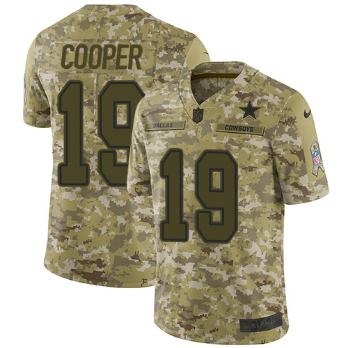 Nike Cowboys #19 Amari Cooper Camo Youth Stitched NFL Limited 2018 Salute to Service Jersey Nike Cowboys #19 Amari Cooper Camo Youth Stitched NFL Limited 2018 Salute to Service Jersey