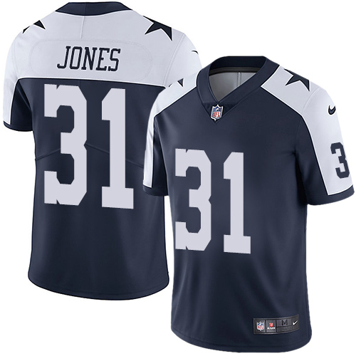 Nike Cowboys #31 Byron Jones Navy Blue Thanksgiving Youth Stitched NFL Vapor Untouchable Limited Throwback Jersey Nike Cowboys #31 Byron Jones Navy Blue Thanksgiving Youth Stitched NFL Vapor Untouchable Limited Throwback Jersey