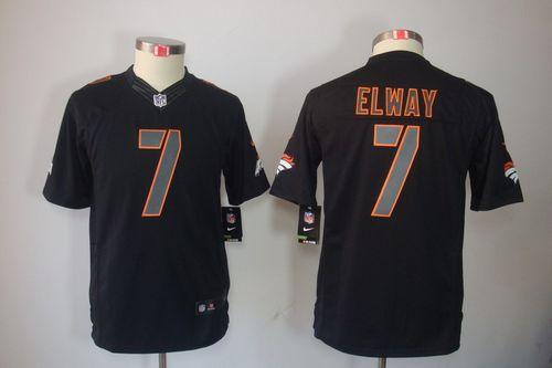 Nike Broncos #7 John Elway Black Impact Youth Stitched NFL Limited Jersey Nike Broncos #7 John Elway Black Impact Youth Stitched NFL Limited Jersey