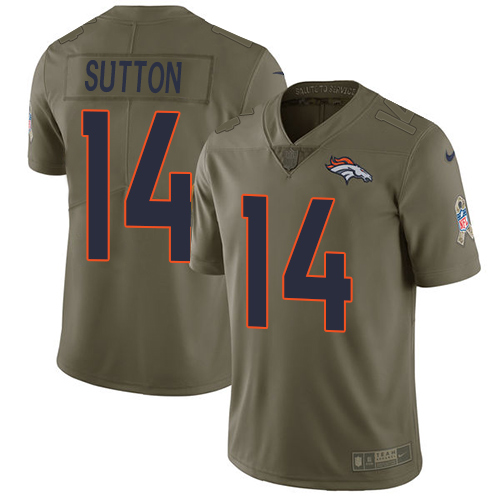 Nike Broncos #14 Courtland Sutton Olive Youth Stitched NFL Limited 2017 Salute to Service Jersey Nike Broncos #14 Courtland Sutton Olive Youth Stitched NFL Limited 2017 Salute to Service Jersey