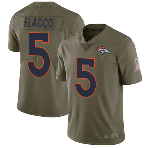Nike Broncos #5 Joe Flacco Olive Youth Stitched NFL Limited 2017 Salute to Service Jersey Nike Broncos #5 Joe Flacco Olive Youth Stitched NFL Limited 2017 Salute to Service Jersey