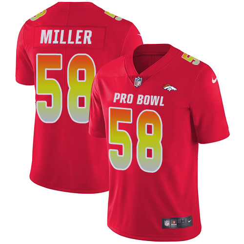 Nike Broncos #58 Von Miller Red Youth Stitched NFL Limited AFC 2019 Pro Bowl Jersey Nike Broncos #58 Von Miller Red Youth Stitched NFL Limited AFC 2019 Pro Bowl Jersey