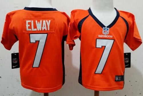 Toddler Nike Broncos #7 John Elway Orange Team Color Stitched NFL Elite Jersey Toddler Nike Broncos #7 John Elway Orange Team Color Stitched NFL Elite Jersey