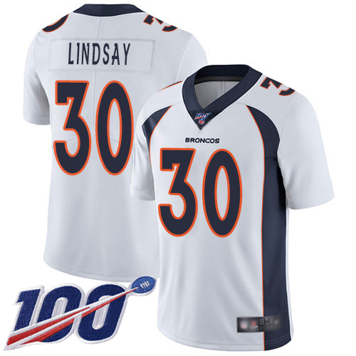 Nike Broncos #30 Phillip Lindsay White Youth Stitched NFL 100th Season Vapor Limited Jersey Nike Broncos #30 Phillip Lindsay White Youth Stitched NFL 100th Season Vapor Limited Jersey