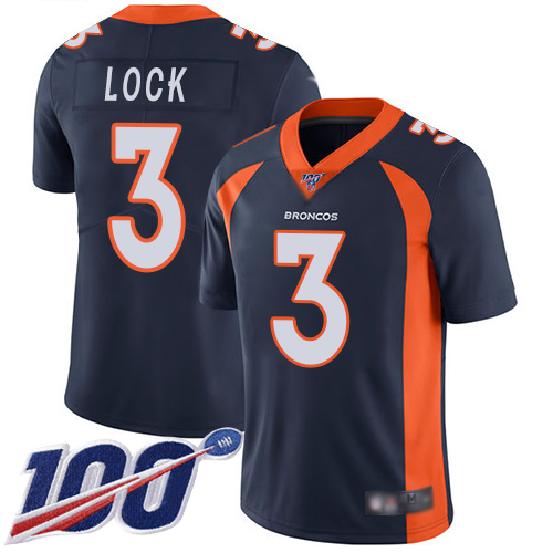 Nike Broncos #3 Drew Lock Navy Blue Alternate Youth Stitched NFL 100th Season Vapor Limited Jersey Nike Broncos #3 Drew Lock Navy Blue Alternate Youth Stitched NFL 100th Season Vapor Limited Jersey