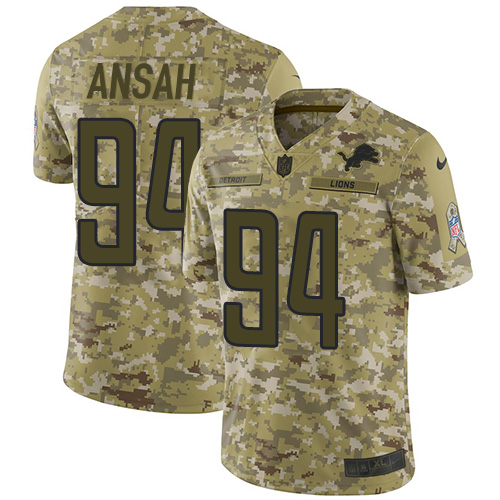 Nike Lions #94 Ziggy Ansah Camo Youth Stitched NFL Limited 2018 Salute to Service Jersey Nike Lions #94 Ziggy Ansah Camo Youth Stitched NFL Limited 2018 Salute to Service Jersey
