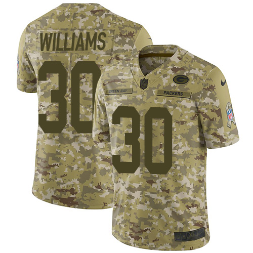 Nike Packers #30 Jamaal Williams Camo Youth Stitched NFL Limited 2018 Salute to Service Jersey Nike Packers #30 Jamaal Williams Camo Youth Stitched NFL Limited 2018 Salute to Service Jersey