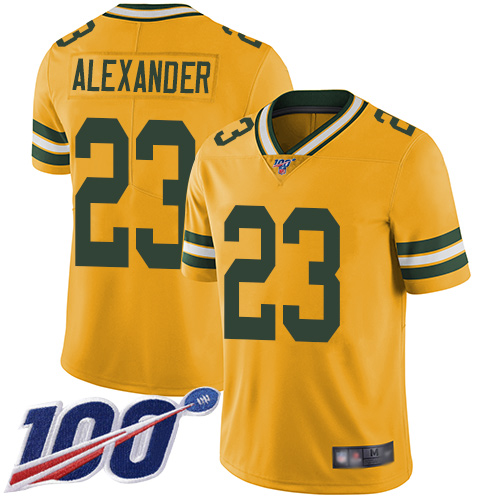 Nike Packers #23 Jaire Alexander Yellow Youth Stitched NFL Limited Rush 100th Season Jersey Nike Packers #23 Jaire Alexander Yellow Youth Stitched NFL Limited Rush 100th Season Jersey