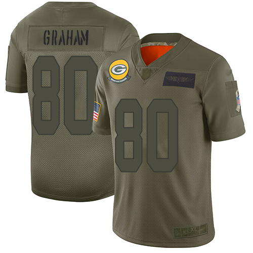 Nike Packers #80 Jimmy Graham Camo Youth Stitched NFL Limited 2019 Salute to Service Jersey Nike Packers #80 Jimmy Graham Camo Youth Stitched NFL Limited 2019 Salute to Service Jersey