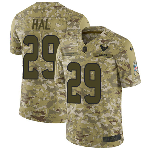Nike Texans #29 Andre Hal Camo Youth Stitched NFL Limited 2018 Salute to Service Jersey Nike Texans #29 Andre Hal Camo Youth Stitched NFL Limited 2018 Salute to Service Jersey