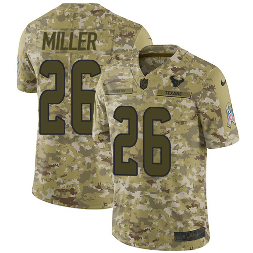 Nike Texans #26 Lamar Miller Camo Youth Stitched NFL Limited 2018 Salute to Service Jersey Nike Texans #26 Lamar Miller Camo Youth Stitched NFL Limited 2018 Salute to Service Jersey