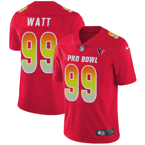 Nike Texans #99 J.J. Watt Red Youth Stitched NFL Limited AFC 2019 Pro Bowl Jersey Nike Texans #99 J.J. Watt Red Youth Stitched NFL Limited AFC 2019 Pro Bowl Jersey