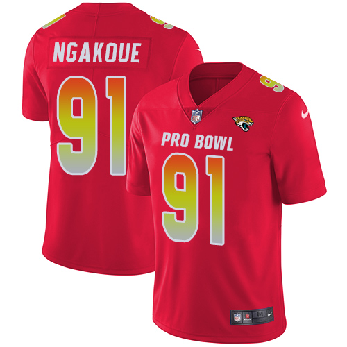 Nike Jaguars #91 Yannick Ngakoue Red Youth Stitched NFL Limited AFC 2018 Pro Bowl Jersey Nike Jaguars #91 Yannick Ngakoue Red Youth Stitched NFL Limited AFC 2018 Pro Bowl Jersey