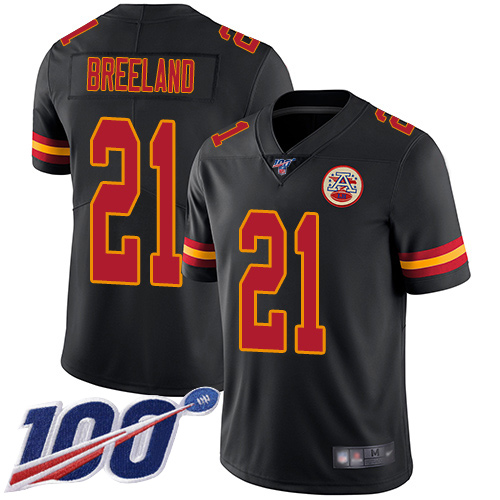 Nike Chiefs #21 Bashaud Breeland Black Youth Stitched NFL Limited Rush 100th Season Jersey Nike Chiefs #21 Bashaud Breeland Black Youth Stitched NFL Limited Rush 100th Season Jersey