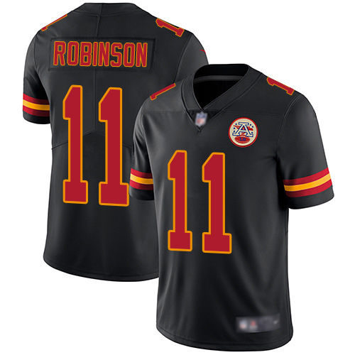 Nike Chiefs #11 Demarcus Robinson Black Youth Stitched NFL Limited Rush Jersey Nike Chiefs #11 Demarcus Robinson Black Youth Stitched NFL Limited Rush Jersey