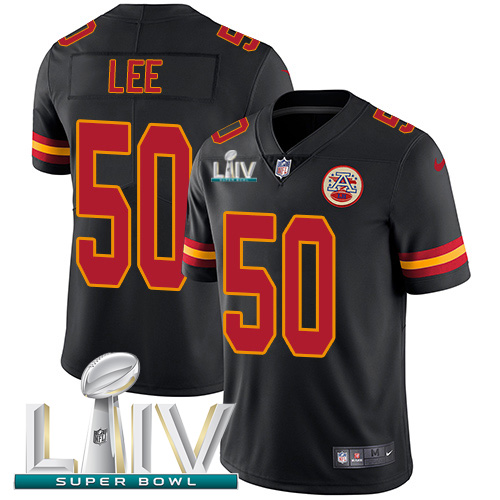 Nike Chiefs #50 Darron Lee Black Super Bowl LIV 2020 Youth Stitched NFL Limited Rush Jersey Nike Chiefs #50 Darron Lee Black Super Bowl LIV 2020 Youth Stitched NFL Limited Rush Jersey