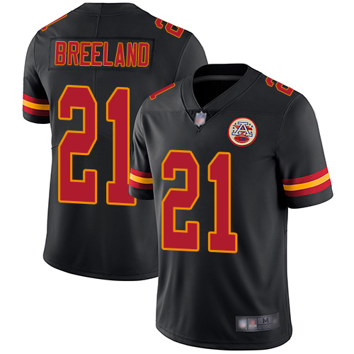 Nike Chiefs #21 Bashaud Breeland Black Youth Stitched NFL Limited Rush Jersey Nike Chiefs #21 Bashaud Breeland Black Youth Stitched NFL Limited Rush Jersey