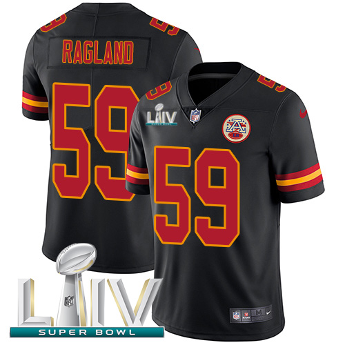 Nike Chiefs #59 Reggie Ragland Black Super Bowl LIV 2020 Youth Stitched NFL Limited Rush Jersey Nike Chiefs #59 Reggie Ragland Black Super Bowl LIV 2020 Youth Stitched NFL Limited Rush Jersey