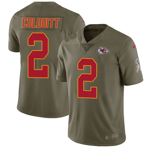 Nike Chiefs #2 Dustin Colquitt Olive Youth Stitched NFL Limited 2017 Salute to Service Jersey Nike Chiefs #2 Dustin Colquitt Olive Youth Stitched NFL Limited 2017 Salute to Service Jersey