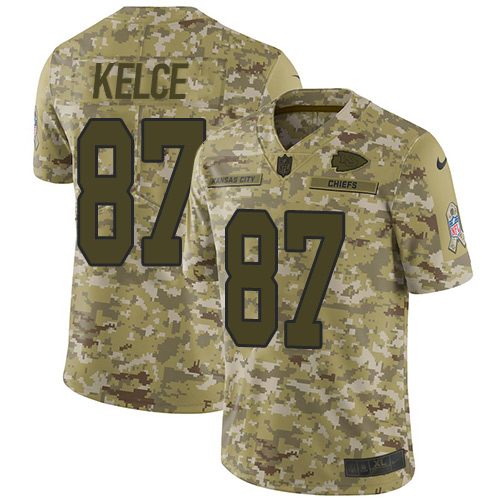 Nike Chiefs #87 Travis Kelce Camo Youth Stitched NFL Limited 2018 Salute to Service Jersey Nike Chiefs #87 Travis Kelce Camo Youth Stitched NFL Limited 2018 Salute to Service Jersey
