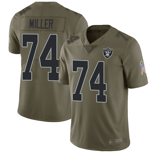 Nike Raiders #74 Kolton Miller Olive Youth Stitched NFL Limited 2017 Salute to Service Jersey Nike Raiders #74 Kolton Miller Olive Youth Stitched NFL Limited 2017 Salute to Service Jersey