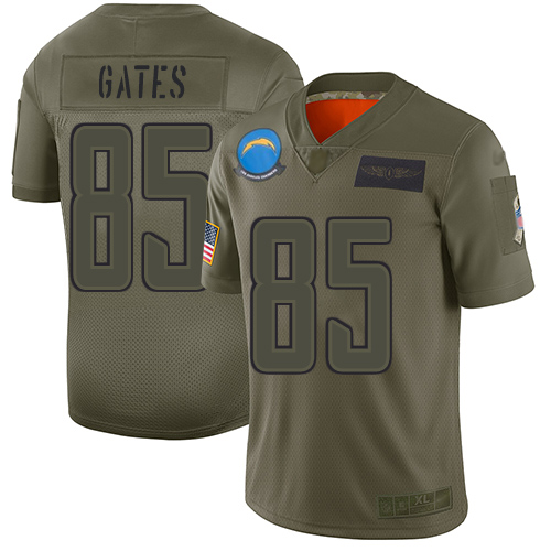 Nike Chargers #85 Antonio Gates Camo Youth Stitched NFL Limited 2019 Salute to Service Jersey Nike Chargers #85 Antonio Gates Camo Youth Stitched NFL Limited 2019 Salute to Service Jersey