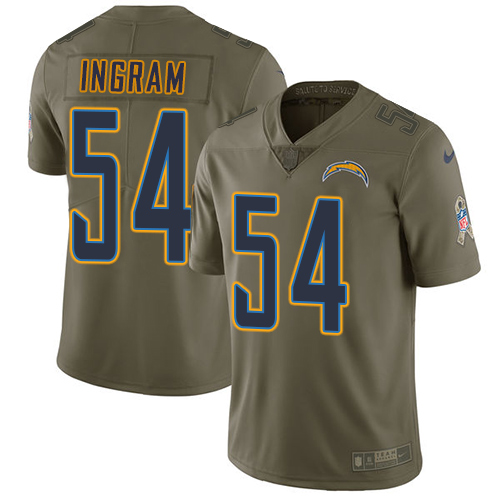 Nike Chargers #54 Melvin Ingram Olive Youth Stitched NFL Limited 2017 Salute to Service Jersey Nike Chargers #54 Melvin Ingram Olive Youth Stitched NFL Limited 2017 Salute to Service Jersey