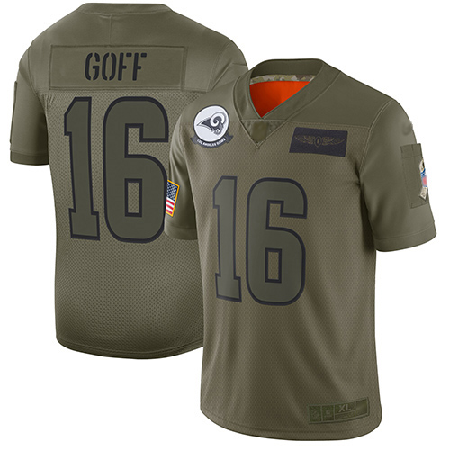 Nike Rams #16 Jared Goff Camo Youth Stitched NFL Limited 2019 Salute to Service Jersey Nike Rams #16 Jared Goff Camo Youth Stitched NFL Limited 2019 Salute to Service Jersey