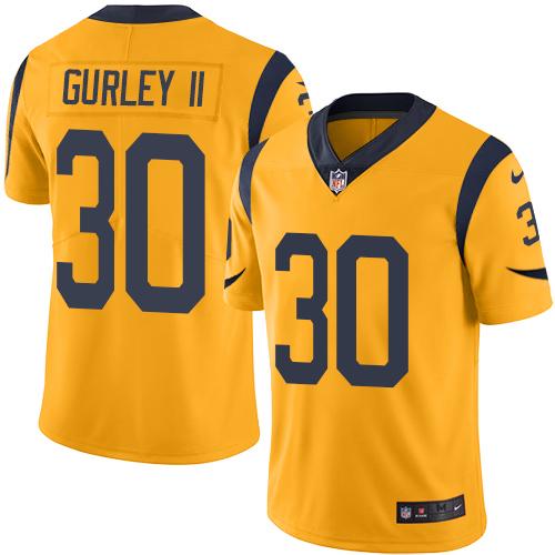 Nike Rams #30 Todd Gurley II Gold Youth Stitched NFL Limited Rush Jersey Nike Rams #30 Todd Gurley II Gold Youth Stitched NFL Limited Rush Jersey