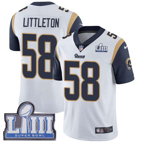 Nike Rams #58 Cory Littleton White Super Bowl LIII Bound Youth Stitched NFL Vapor Untouchable Limited Jersey Nike Rams #58 Cory Littleton White Super Bowl LIII Bound Youth Stitched NFL Vapor Untouchable Limited Jersey