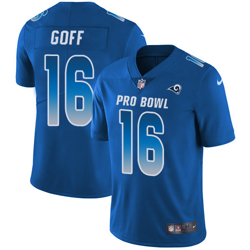 Nike Rams #16 Jared Goff Royal Youth Stitched NFL Limited NFC 2019 Pro Bowl Jersey Nike Rams #16 Jared Goff Royal Youth Stitched NFL Limited NFC 2019 Pro Bowl Jersey