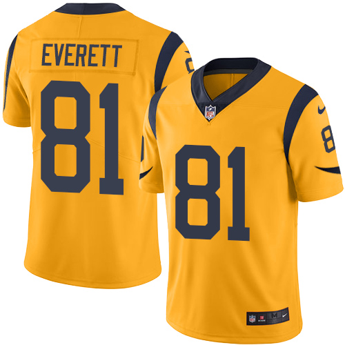 Nike Rams #81 Gerald Everett Gold Youth Stitched NFL Limited Rush Jersey Nike Rams #81 Gerald Everett Gold Youth Stitched NFL Limited Rush Jersey