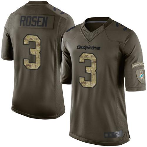 Nike Dolphins #3 Josh Rosen Green Youth Stitched NFL Limited 2015 Salute to Service Jersey Nike Dolphins #3 Josh Rosen Green Youth Stitched NFL Limited 2015 Salute to Service Jersey