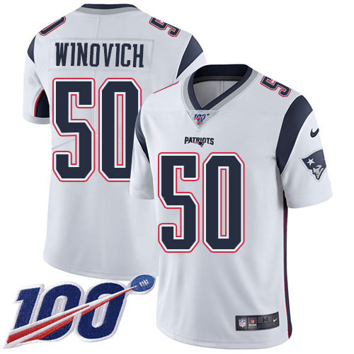 Nike Patriots #50 Chase Winovich White Youth Stitched NFL 100th Season Vapor Untouchable Limited Jersey Nike Patriots #50 Chase Winovich White Youth Stitched NFL 100th Season Vapor Untouchable Limited Jersey
