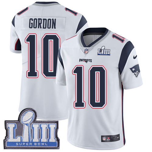 Nike Patriots #10 Josh Gordon White Super Bowl LIII Bound Youth Stitched NFL Vapor Untouchable Limited Jersey Nike Patriots #10 Josh Gordon White Super Bowl LIII Bound Youth Stitched NFL Vapor Untouchable Limited Jersey