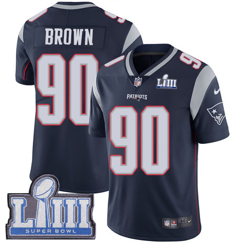 Nike Patriots #90 Malcom Brown Navy Blue Team Color Super Bowl LIII Bound Youth Stitched NFL Vapor Untouchable Limited Jersey Nike Patriots #90 Malcom Brown Navy Blue Team Color Super Bowl LIII Bound Youth Stitched NFL Vapor Untouchable Limited Jersey