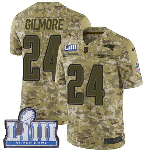 Nike Patriots #24 Stephon Gilmore Camo Super Bowl LIII Bound Youth Stitched NFL Limited 2018 Salute to Service Jersey Nike Patriots #24 Stephon Gilmore Camo Super Bowl LIII Bound Youth Stitched NFL Limited 2018 Salute to Service Jersey