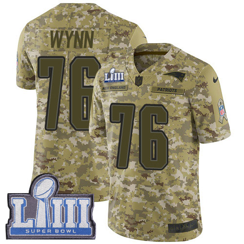 Nike Patriots #76 Isaiah Wynn Camo Super Bowl LIII Bound Youth Stitched NFL Limited 2018 Salute to Service Jersey Nike Patriots #76 Isaiah Wynn Camo Super Bowl LIII Bound Youth Stitched NFL Limited 2018 Salute to Service Jersey