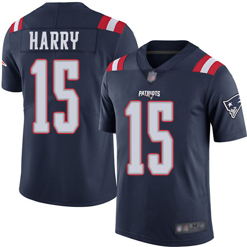 Nike Patriots #15 N'Keal Harry Navy Blue Youth Stitched NFL Limited Rush Jersey Nike Patriots #15 N'Keal Harry Navy Blue Youth Stitched NFL Limited Rush Jersey