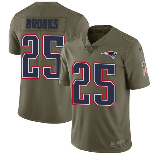 Nike Patriots #25 Terrence Brooks Olive Youth Stitched NFL Limited 2017 Salute to Service Jersey Nike Patriots #25 Terrence Brooks Olive Youth Stitched NFL Limited 2017 Salute to Service Jersey