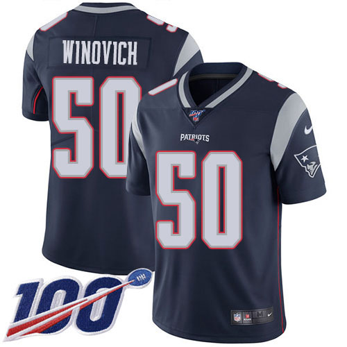 Nike Patriots #50 Chase Winovich Navy Blue Team Color Youth Stitched NFL 100th Season Vapor Untouchable Limited Jersey Nike Patriots #50 Chase Winovich Navy Blue Team Color Youth Stitched NFL 100th Season Vapor Untouchable Limited Jersey