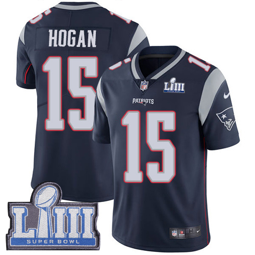 Nike Patriots #15 Chris Hogan Navy Blue Team Color Super Bowl LIII Bound Youth Stitched NFL Vapor Untouchable Limited Jersey Nike Patriots #15 Chris Hogan Navy Blue Team Color Super Bowl LIII Bound Youth Stitched NFL Vapor Untouchable Limited Jersey