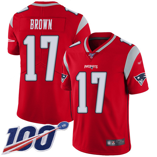 Nike Patriots #17 Antonio Brown Red Youth Stitched NFL Limited Inverted Legend 100th Season Jersey Nike Patriots #17 Antonio Brown Red Youth Stitched NFL Limited Inverted Legend 100th Season Jersey