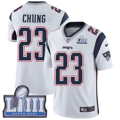 Nike Patriots #23 Patrick Chung White Super Bowl LIII Bound Youth Stitched NFL Vapor Untouchable Limited Jersey Nike Patriots #23 Patrick Chung White Super Bowl LIII Bound Youth Stitched NFL Vapor Untouchable Limited Jersey