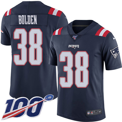 Nike Patriots #38 Brandon Bolden Navy Blue Youth Stitched NFL Limited Rush 100th Season Jersey Nike Patriots #38 Brandon Bolden Navy Blue Youth Stitched NFL Limited Rush 100th Season Jersey
