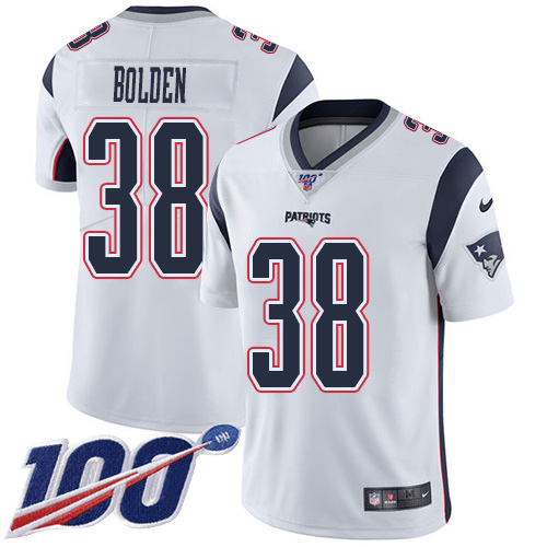Nike Patriots #38 Brandon Bolden White Youth Stitched NFL 100th Season Vapor Untouchable Limited Jersey Nike Patriots #38 Brandon Bolden White Youth Stitched NFL 100th Season Vapor Untouchable Limited Jersey