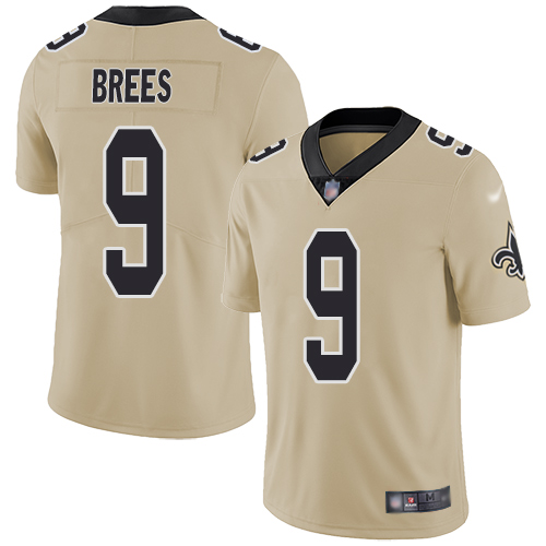 Nike Saints #9 Drew Brees Gold Youth Stitched NFL Limited Inverted Legend Jersey Nike Saints #9 Drew Brees Gold Youth Stitched NFL Limited Inverted Legend Jersey