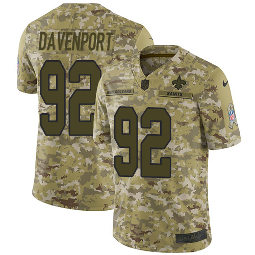 Nike Saints #92 Marcus Davenport Camo Youth Stitched NFL Limited 2018 Salute to Service Jersey Nike Saints #92 Marcus Davenport Camo Youth Stitched NFL Limited 2018 Salute to Service Jersey
